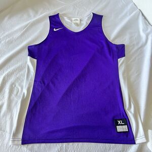 Nike 2-Ply Reversible Basketball Jersey Boys Size XL Purple White